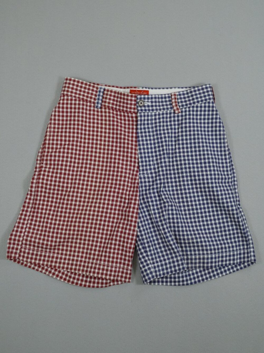 Southern Proper Club Short Men’s 30 Red White Blue Gingham Patchwork Shorts Patr